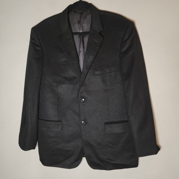 Pronto Uomo 100% Cashmere Black Blazer Men's Size 43 Regular 43R